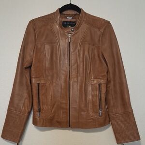 BERNARO New York Cropped  Leather Unisex Jacket  (M) Scroll Down For Details